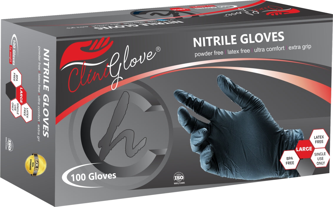 Gloves Black Nitrile Powder Free 100s - image 4